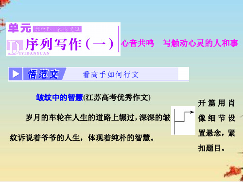 心音共鸣——写触动心灵的人和事ppt31(课件+教学案+单元质量检测,3份打包) 人教课标版