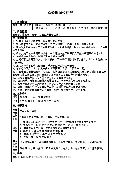 01总经理岗位标准