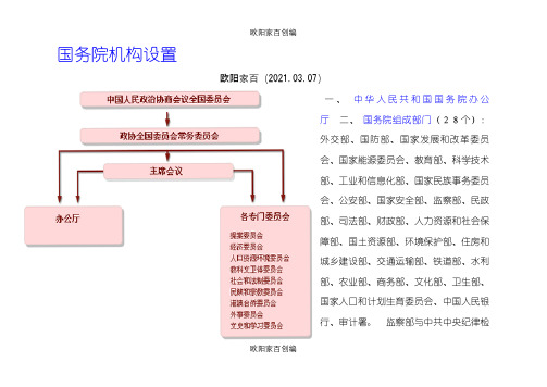 中央国家机构组织简图之欧阳家百创编