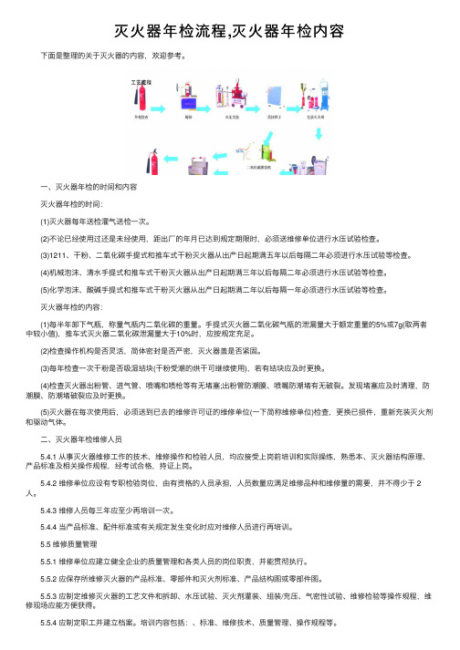 灭火器年检流程,灭火器年检内容