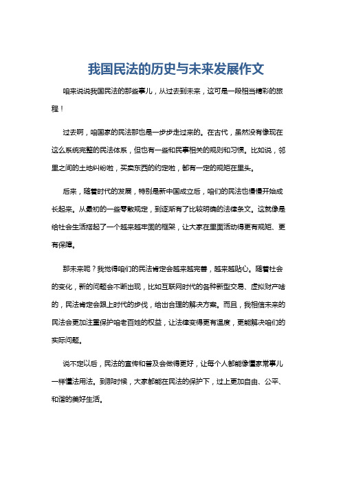 我国民法的历史与未来发展作文