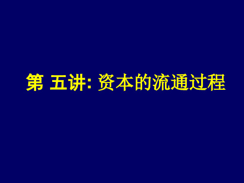 政治经济学第五讲资本的流通过程PPT课件