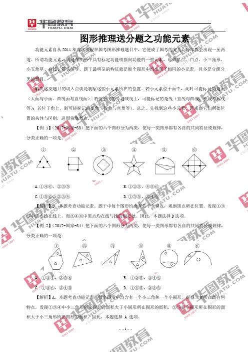 图形推理送分题之功能元素