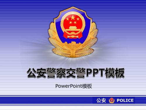 警察公安类通用PPT模板 (14)