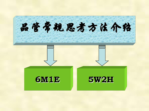 5W2H和6M1E