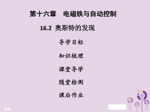 九年级物理下册16.2奥斯特的发现习题课件(新版)粤教沪