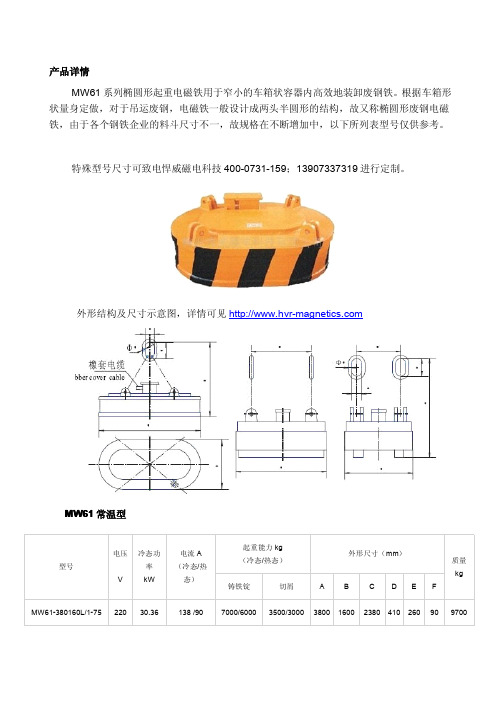 椭圆形起重电磁铁