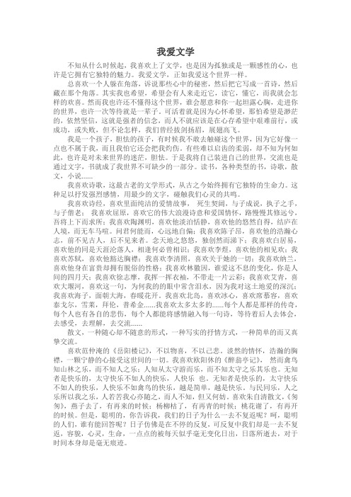 我爱文学