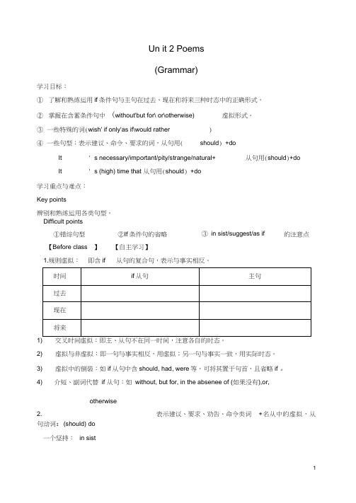 高中英语M6U2Grammar学案新人教版选修6