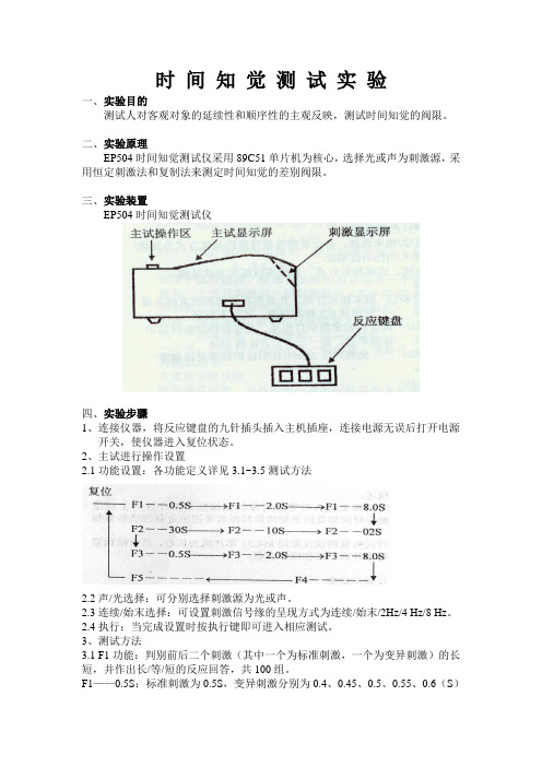 时间知觉测试实验