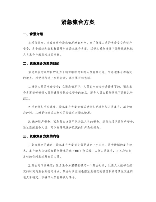 紧急集合方案