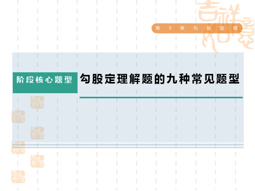 苏科版八年级上册数学第3章 阶段核心题型 勾股定理解题的九种常见题型