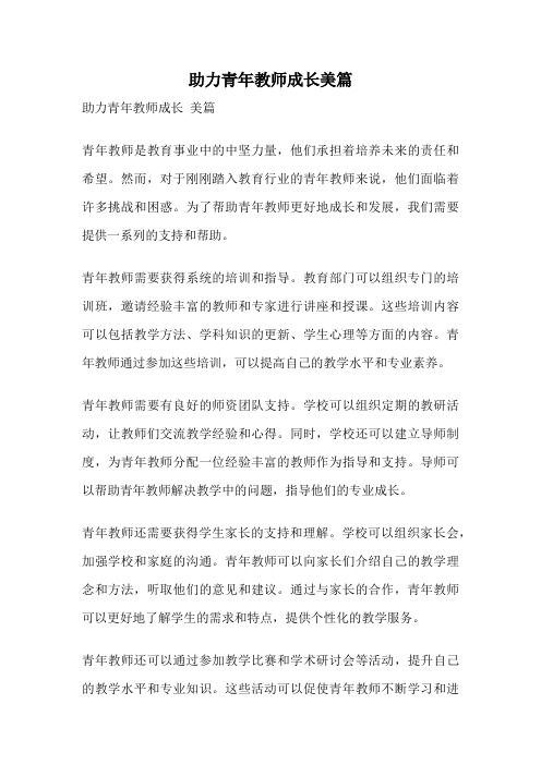 助力青年教师成长美篇