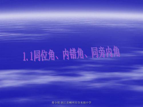 同位角、内错角、同旁内角(修改稿)