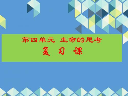 第四单元 生命的思考 复习课件(共24张ppt)