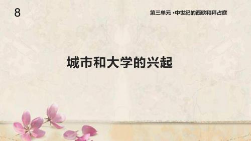 川教版九年级历史上册8《城市和大学的兴起》课件22