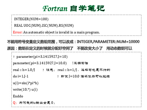 fortran 自学笔记