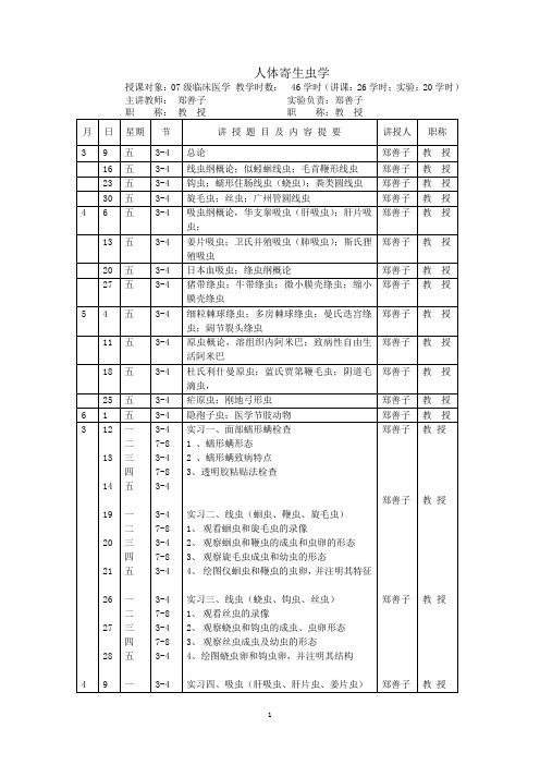 教学日历模板