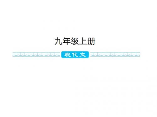 新版本九年级上册文第一轮现代课文字词和文学常识