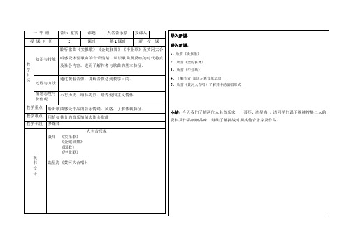 高中音乐鉴赏课《人民音乐家——聂耳》优秀教学设计