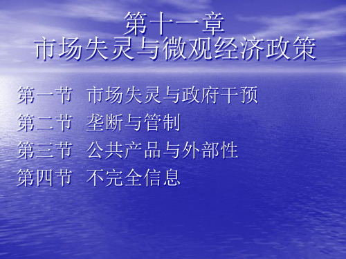 微观经济学十一