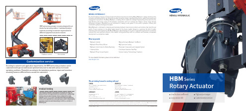 HENGLI HYDRAULIC HBM系列液压旋转执行器说明书