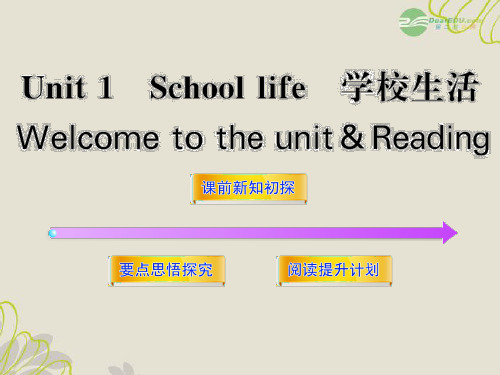 高中英语全程学习方略配套课件 Unit1《School life》Welcome to the un