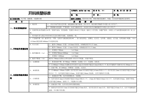 家具工序质量检验规范