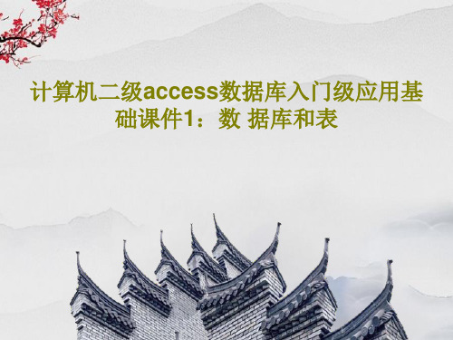 计算机二级access数据库入门级应用基础课件1：数 据库和表77页PPT