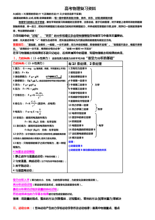 高考物理二轮复习资料