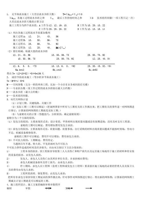 2012二级建造师施工实务考试重点