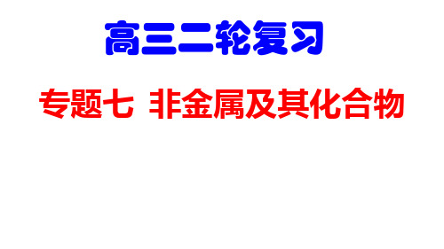 高考二轮复习《专题七：非金属及其化合物》实用课件