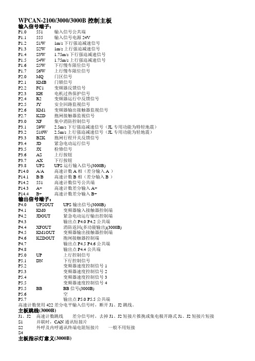 (完整word版)WPCAN-210030003000B控制主板