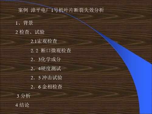 金属材料失效分析案例PPT