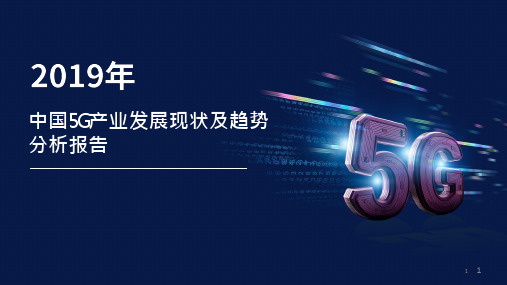 2019年中国5G产业发展现状及趋势分析报告ppt课件