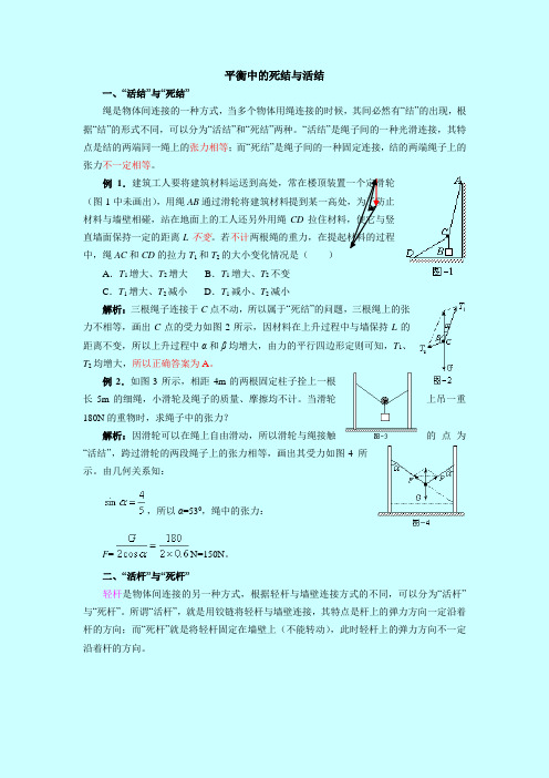 平衡中的死结与活结