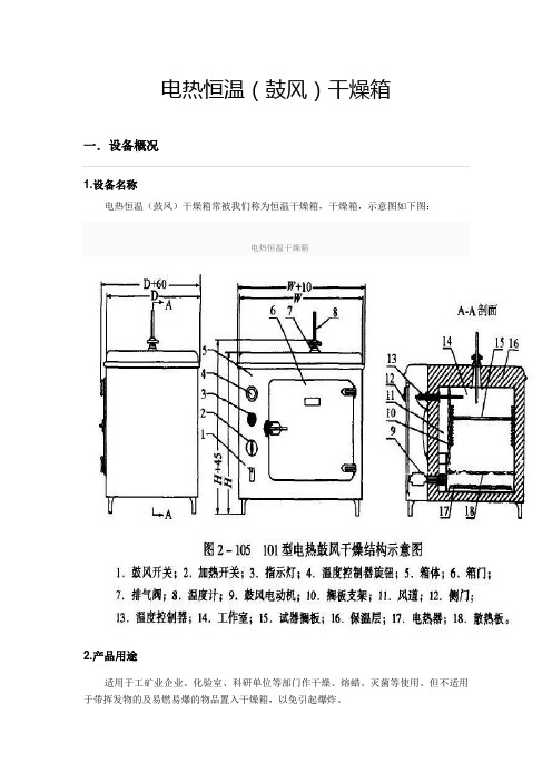 (参考)电热恒温干燥箱说明书