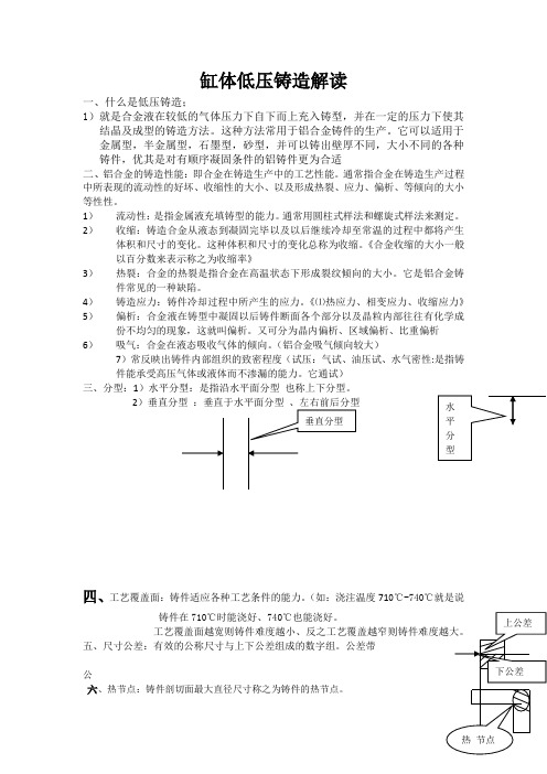 公司缸体低压铸造解读