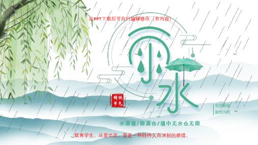 二十四节气之雨水节气PPT