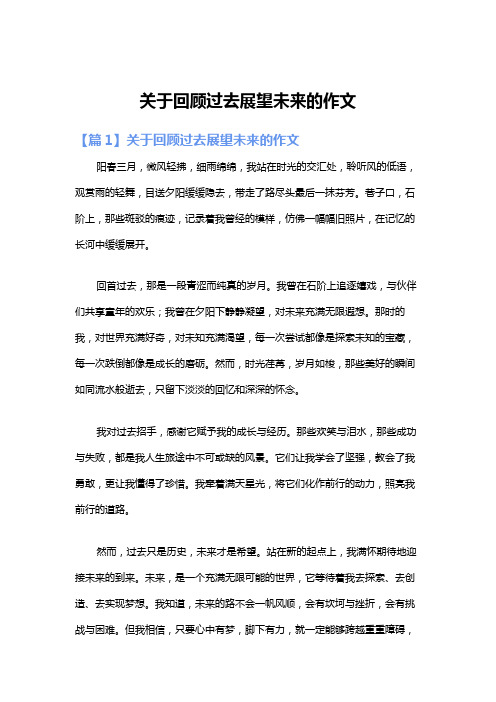 关于回顾过去展望未来的作文