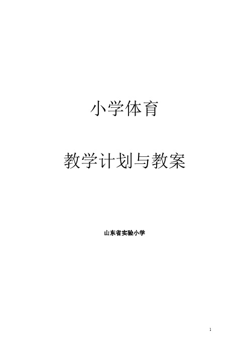 山东省实验小学六年级下册体育教案