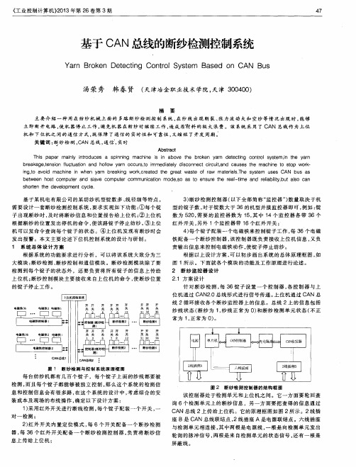 基于CAN总线的断纱检测控制系统