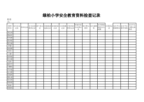 校长安全检查记录