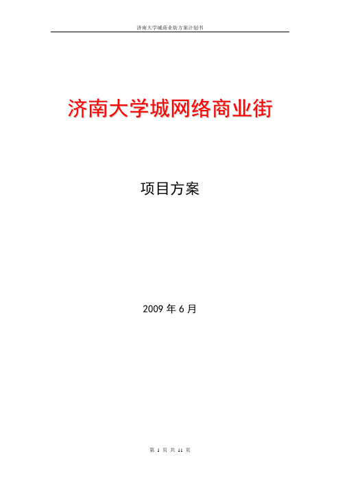 济南大学城商业街网站项目方案