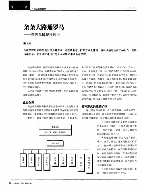 条条大路通罗马——药店品牌塑造途径