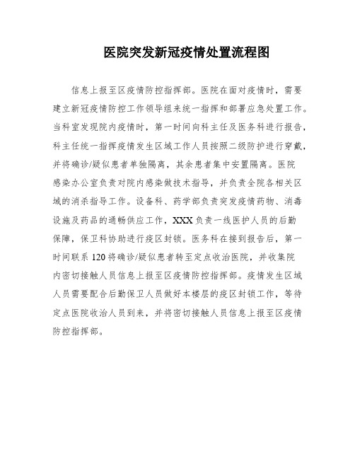 医院突发新冠疫情处置流程图