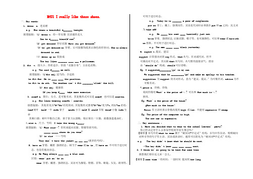 九年级英语下册 Module 4 The way we look Unit 1 I really like these shoes学案(无答案) 外研版