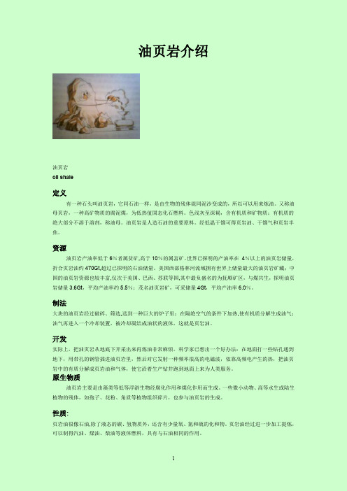 油页岩介绍
