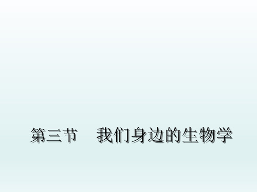 苏教版七年级生物上册1.1.3《我们身边的生物学》课件(共39张PPT)