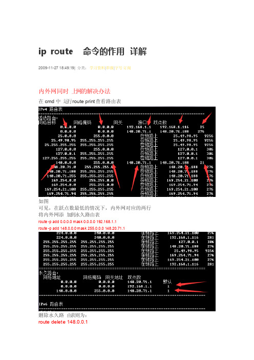 iproute命令的作用详解